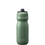 CamelBak Podium Steel 18oz insulated bike bottle in sage green with sport cap