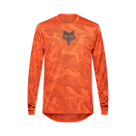 Fox Ranger Long Sleeve Jersey in orange camo pattern with Fox head logo on chest