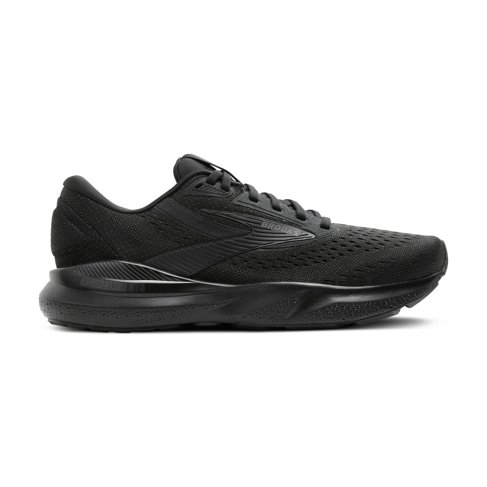 Brooks Adrenaline GTS 24 men's running shoe in all black colorway