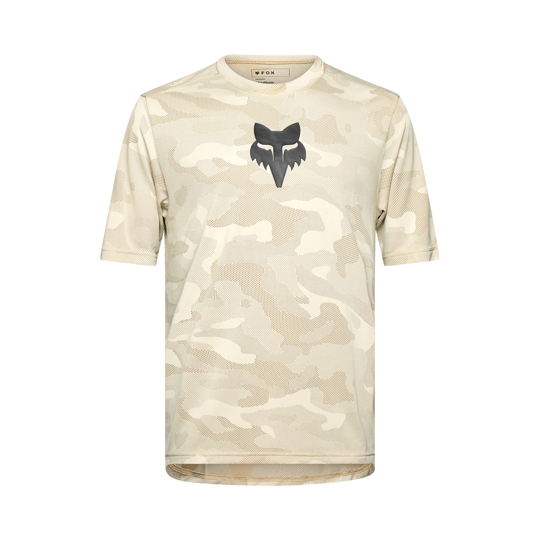 Fox Racing Ranger True Dri short sleeve mountain bike jersey in desert sand camo pattern