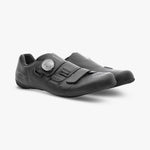 Black Shimano RC502 men's cycling shoes with BOA dial and velcro straps