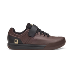 Fox Racing Union Clipless MTB Shoes in mocha brown with black accents and velcro strap