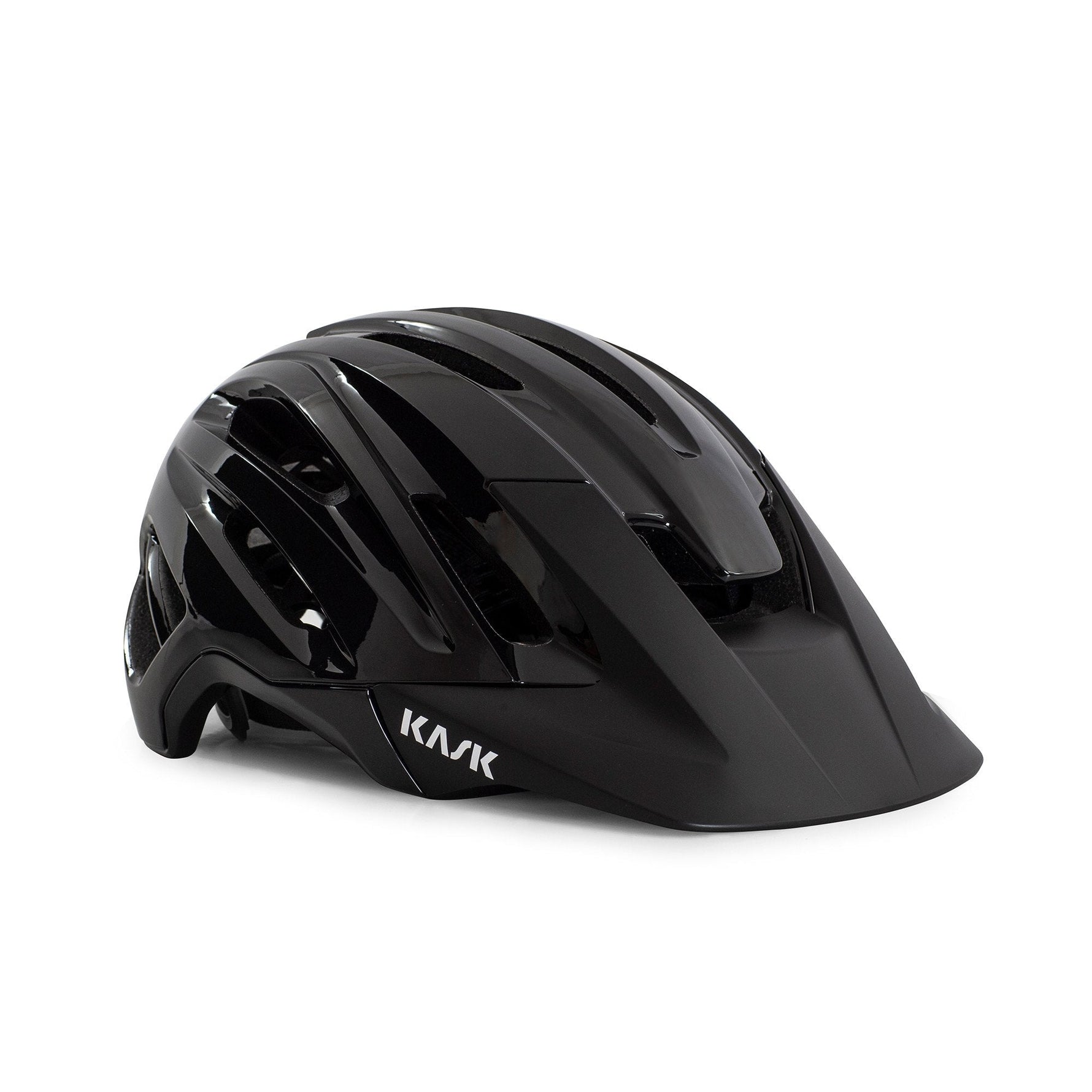 Kask Caipi black matte mountain bike helmet with ventilation channels