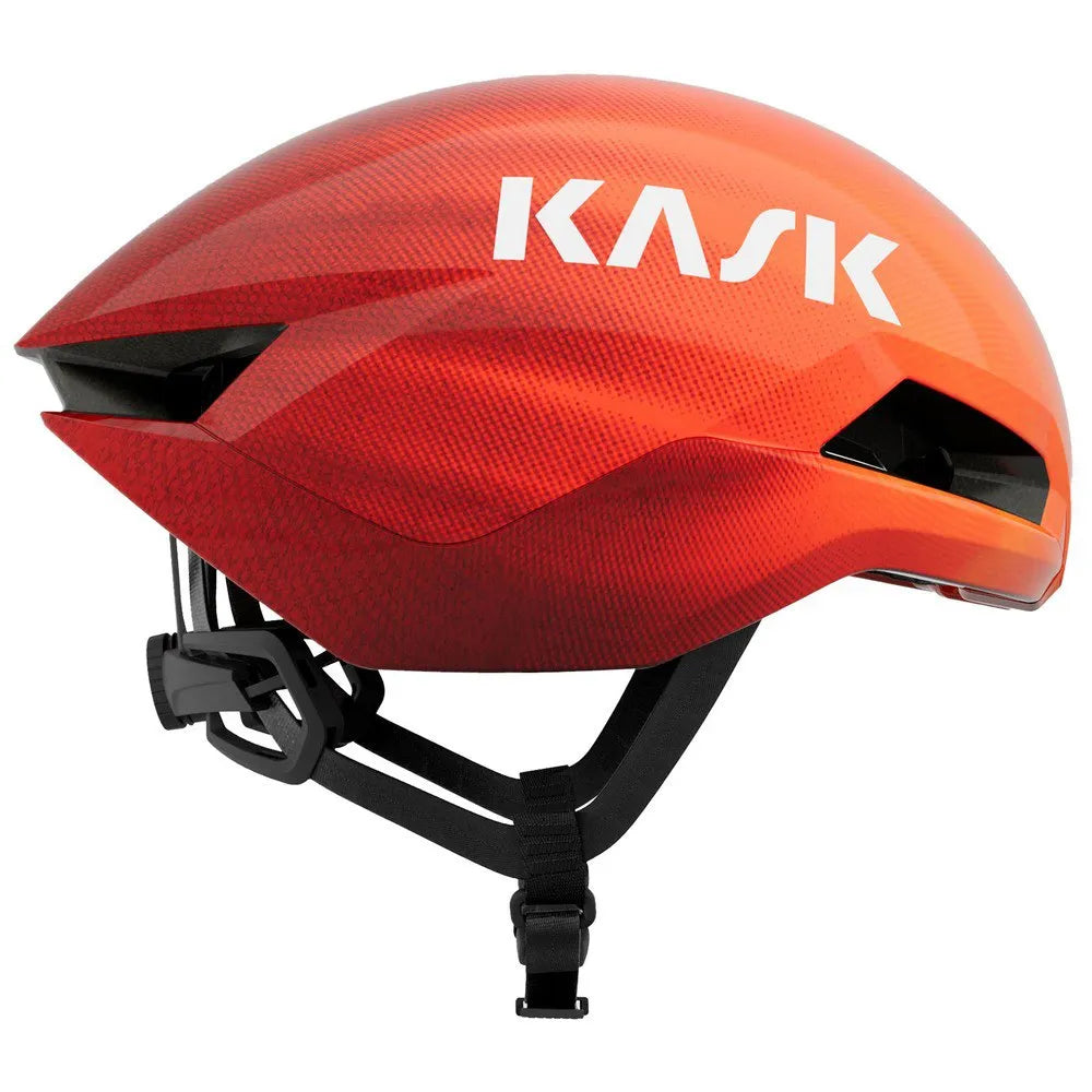 Kask Nirvana aero road cycling helmet in Cherry Burst orange-red gradient finish