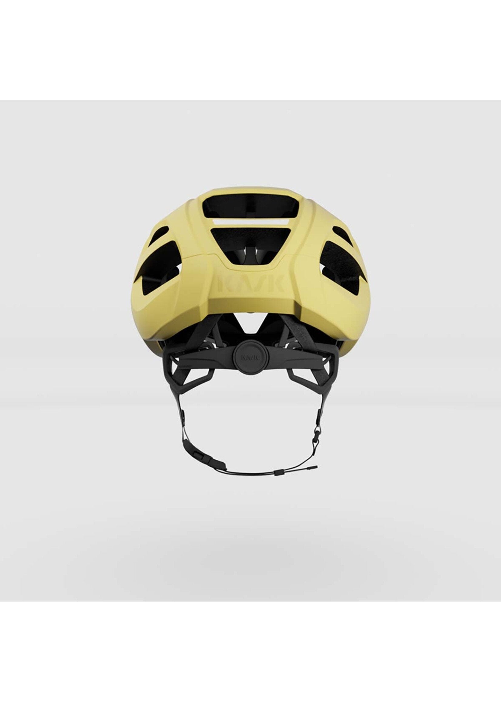 KASK Protone Icon cycling helmet in celestial yellow matte finish with ventilation