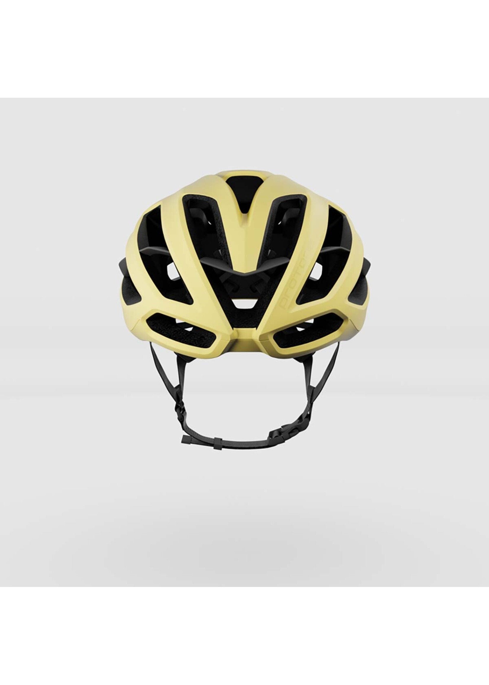 KASK Protone Icon cycling helmet in celestial yellow matte finish with ventilation