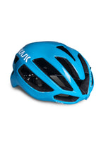 KASK Protone Icon cycling helmet in light blue with aerodynamic design and ventilation ports