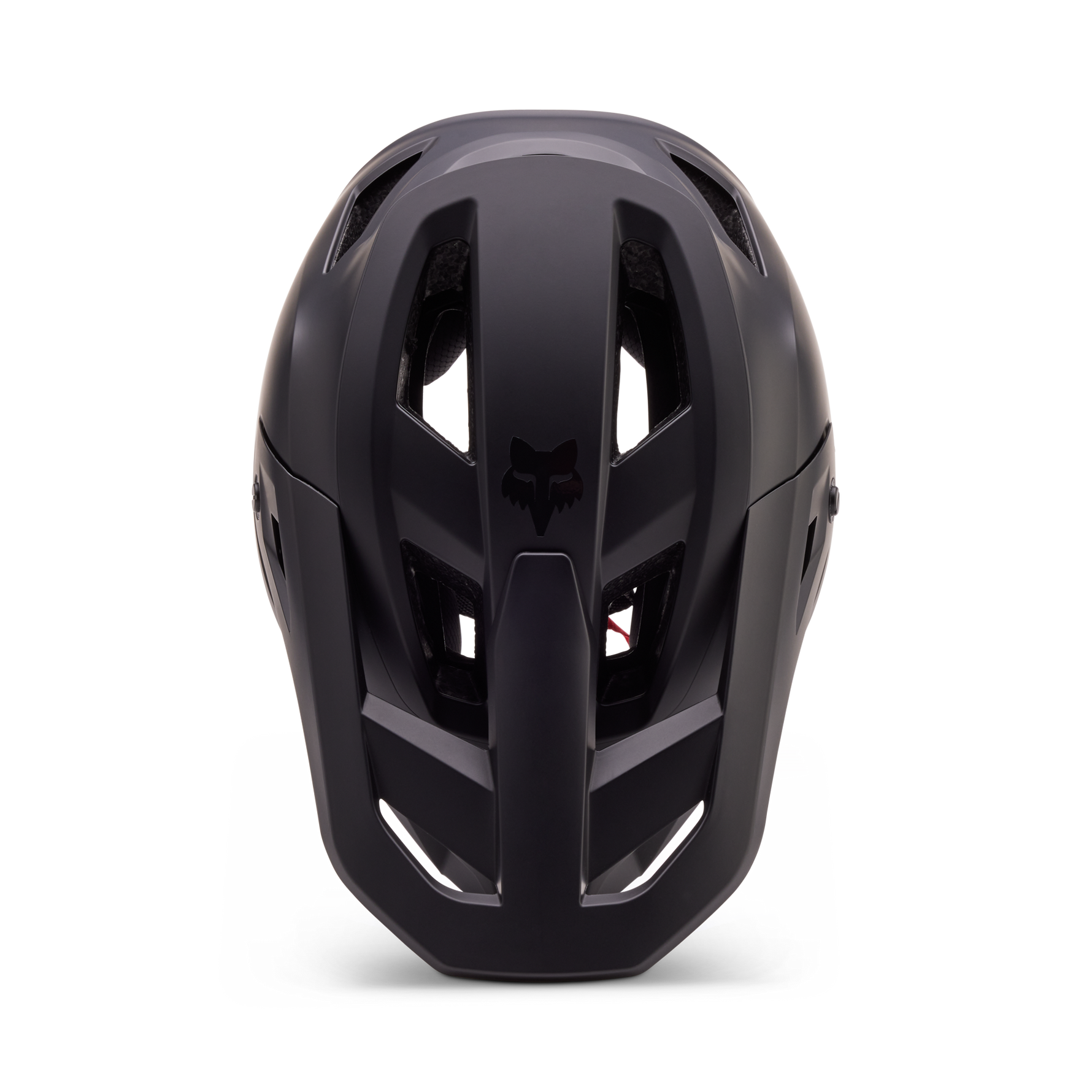 Fox Racing Youth Rampage Mountain Bike Helmet in Matte Black - Top View