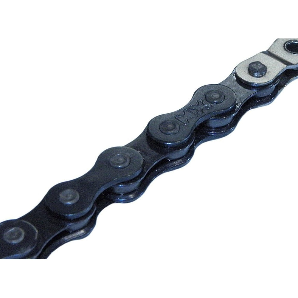 KMC Z610HX bicycle chain in black finish shown diagonally on white background