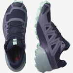 Salomon Speedcross 5 women's trail running shoes in navy blue with mint accents