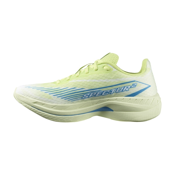 Salomon SPECTUR 2 men's running shoe in sharp green with blue and cream accents