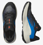 Salomon Genesis men's running shoes in black with blue accents and gray sole