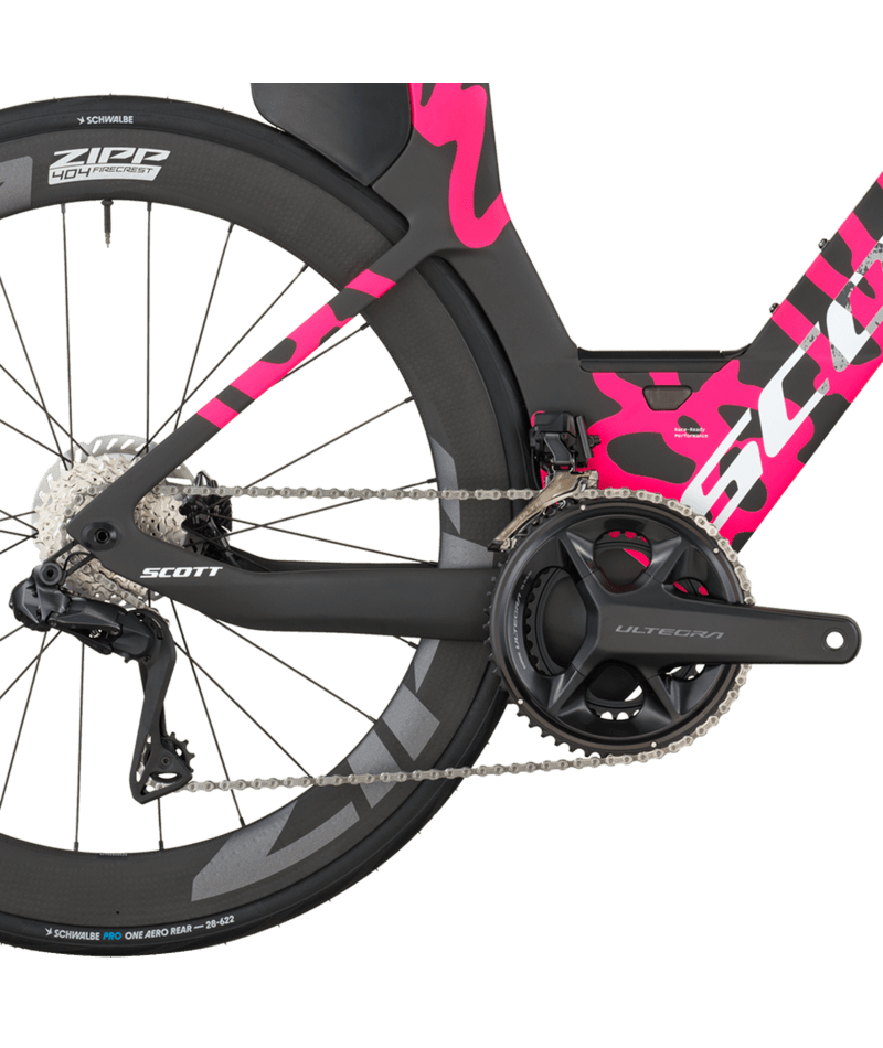 Scott Plasma RC Pro triathlon bike with aerodynamic carbon frame and deep wheels