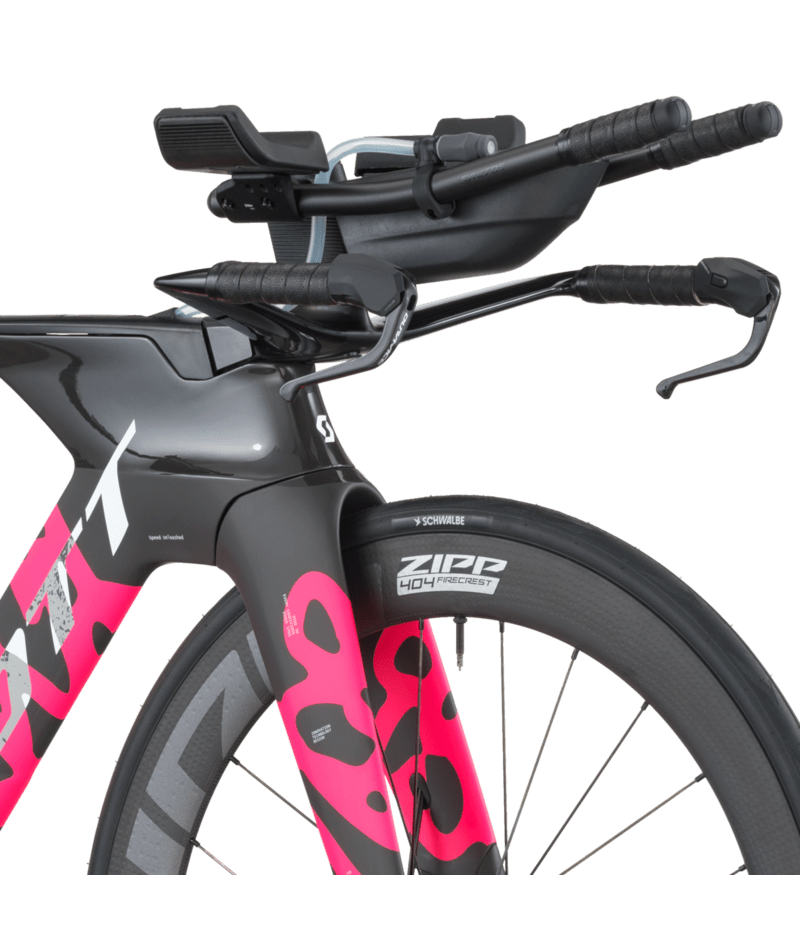 Scott Plasma RC triathlon bike with aerobars against white background