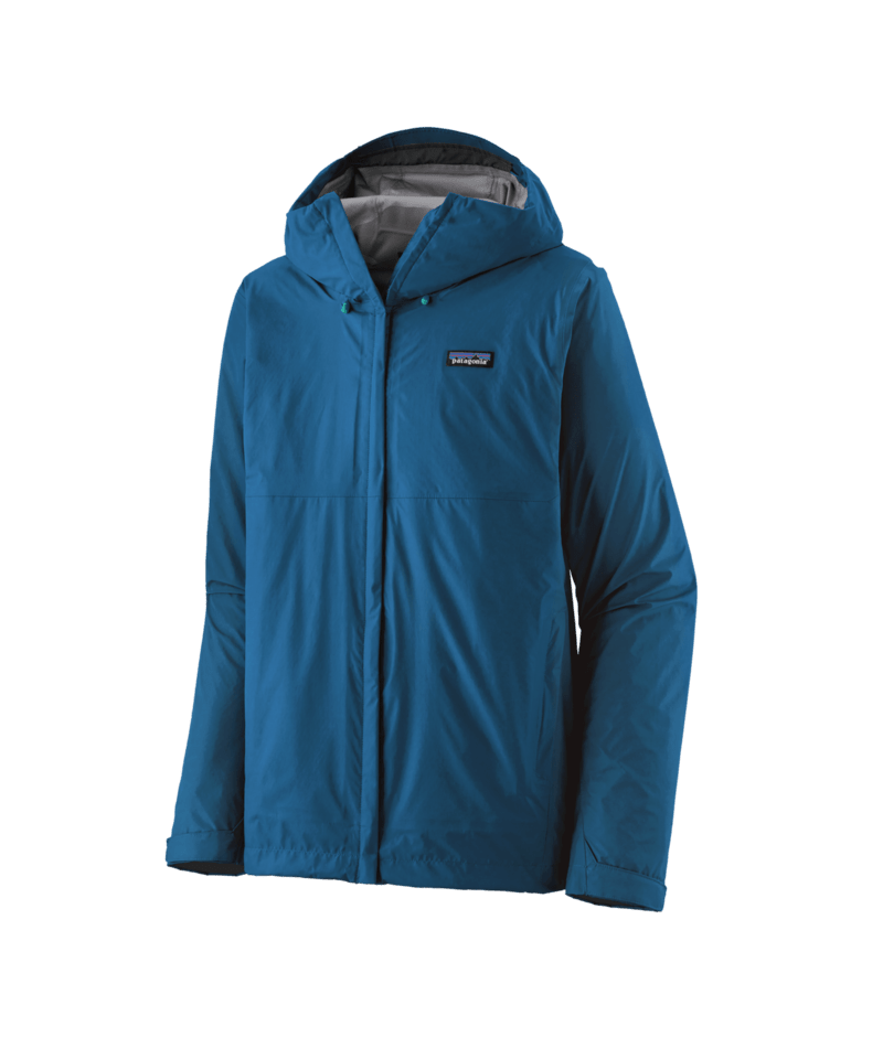 Patagonia Men's Torrentshell 3L Jacket in Endless Blue with hood and full zip