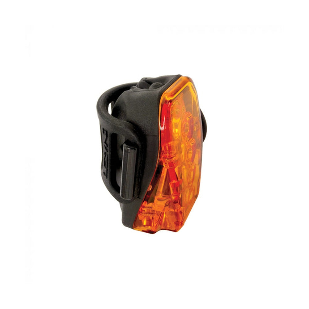 Lezyne Laser Drive Rear bicycle light in black with orange LED lens