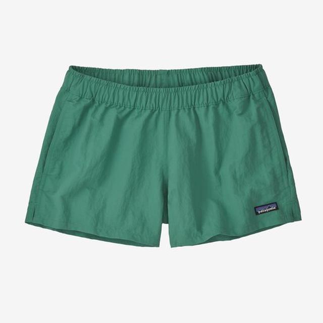 Patagonia Women's Barely Baggies Shorts in Early Teal green color