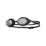 TYR Black Ops 140EV swimming goggles with black frame and smoke tinted lenses