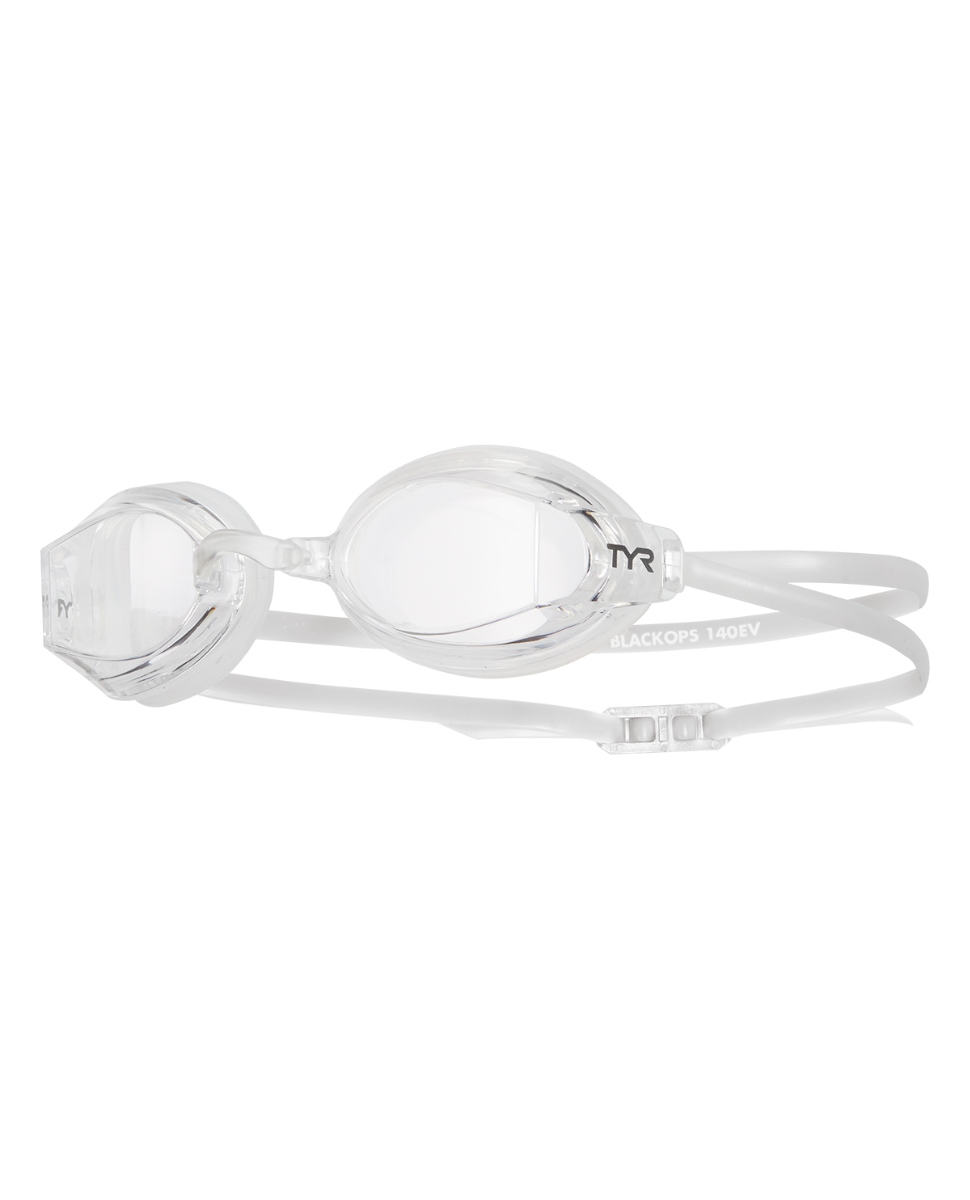 TYR Adult Black Ops 140 EV Racing Goggles in clear transparent finish