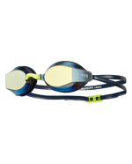 TYR Black Ops 140EV racing goggles with mirrored lenses and dark frame