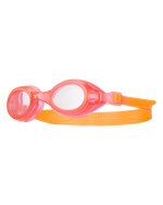 TYR Aqua Blaze kids swimming goggles in pink and orange colors