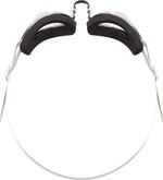 TYR youth swimming goggles with clear lenses and black foam padding