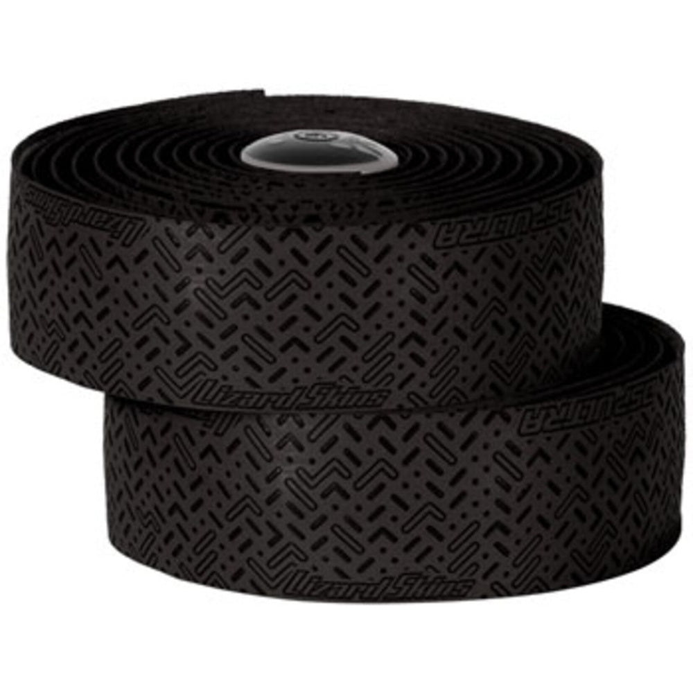 Lizard Skins black DSP bar tape roll with geometric crosshatch pattern