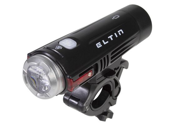 Black ELTIN Pro 850 lumen front bike light with handlebar mount
