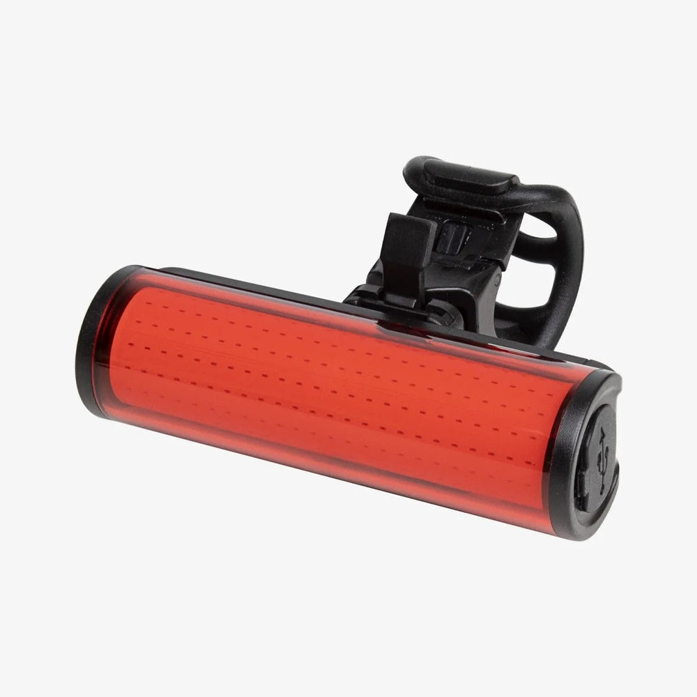 Eltin Explorer rear bike light with red LED panel and black mounting clip