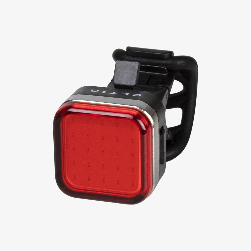 ELTIN Focus rear bike light with red LED display and black mounting bracket