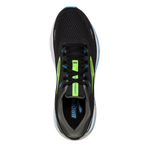 Brooks Adrenaline GTS 23 men's running shoe in black with blue and green accents