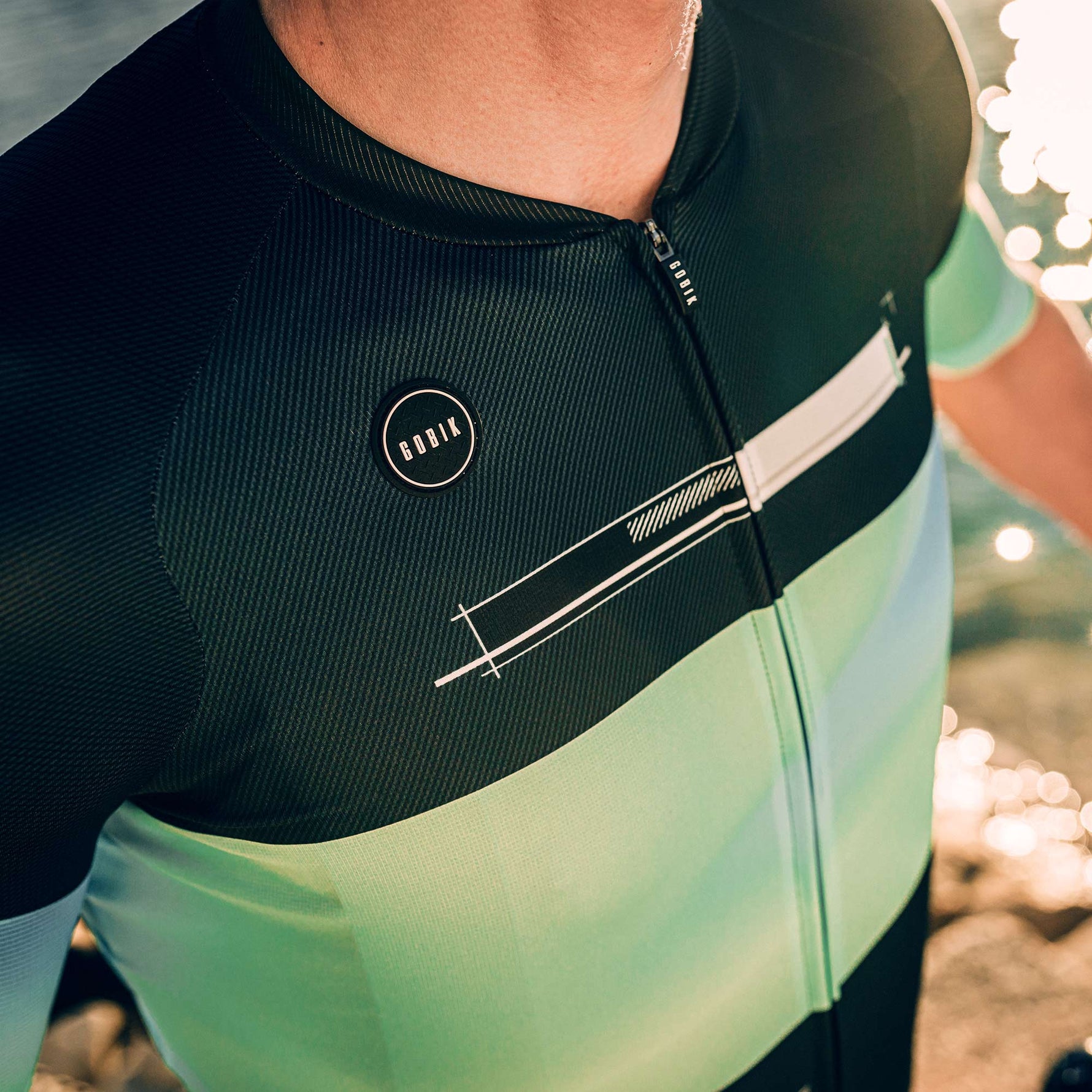 Gobik CX-Pro 2.0 Jersey Unisex in Fiji green colorway front view
