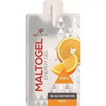 Keforma Maltogel Energy Gel orange flavor single sachet front view with orange slice graphic