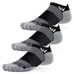 Swiftwick Maxus Zero Tab no-show running socks in black with grey heel and toe