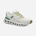 On Cloudrunner 2 men's running shoe in undyed white with green stripe details