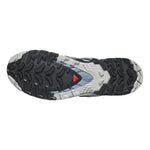 Salomon XA Pro 3D GTX trail running shoe sole view showing black outsole with blue details