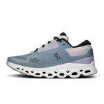 On Cloudstratus 3 women's running shoe in metal blue and wisteria colorway