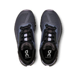 On Cloudstratus 3 women's running shoes in metal gray with wisteria purple accents