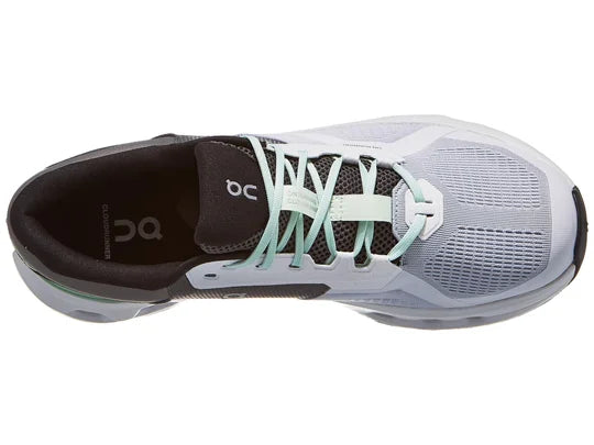 On Cloudrunner 2 men's running shoe in glacier white with sage green laces