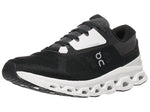 On Cloudstratus 3 running shoes in black and white colorway with signature cloud sole