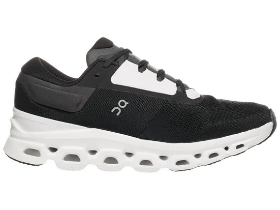 On Cloudstratus 3 men's running shoe in black and frost colorway