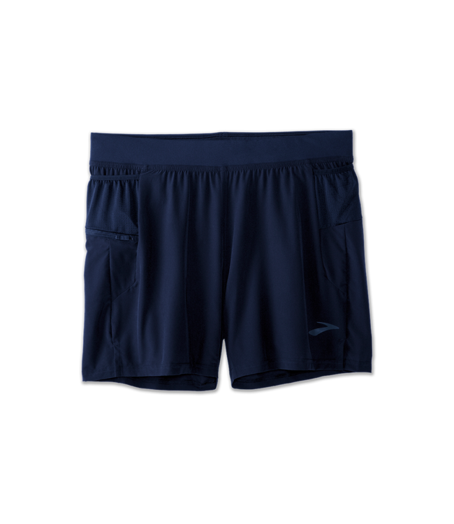 Brooks Sherpa 5 inch 2-in-1 men's running shorts in navy blue