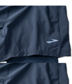 Brooks Sherpa 5-inch 2-in-1 men's running shorts in navy showing layered design
