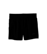 Brooks Sherpa 5-inch 2-in-1 running shorts in solid black with elastic waistband