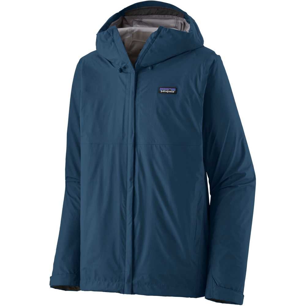 Patagonia Torrentshell 3L Rain Jacket in Subtidal Blue with hood