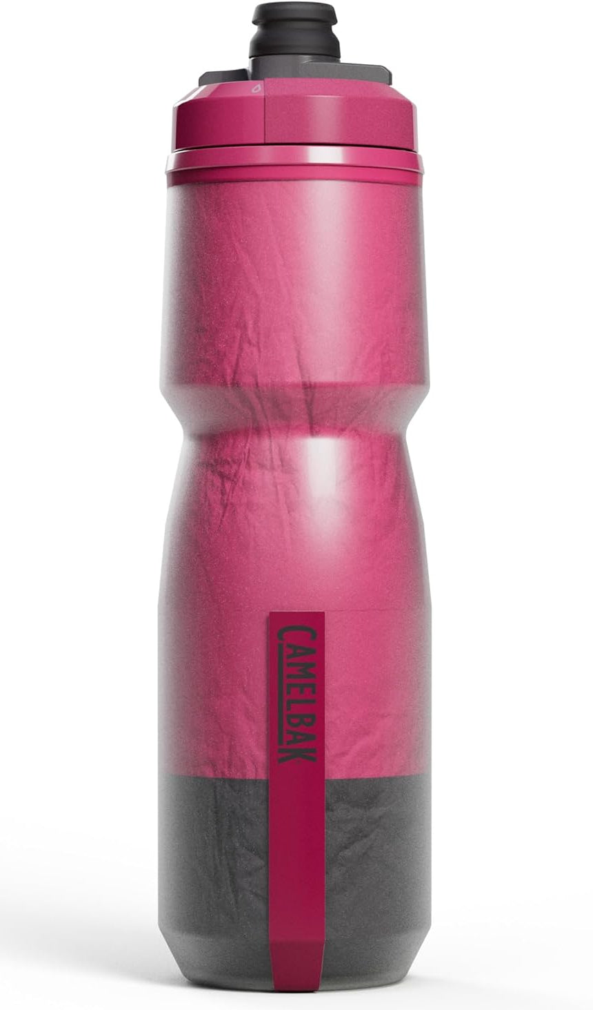 CamelBak Podium Chill 24oz water bottle in pink and gray reflective ghost design