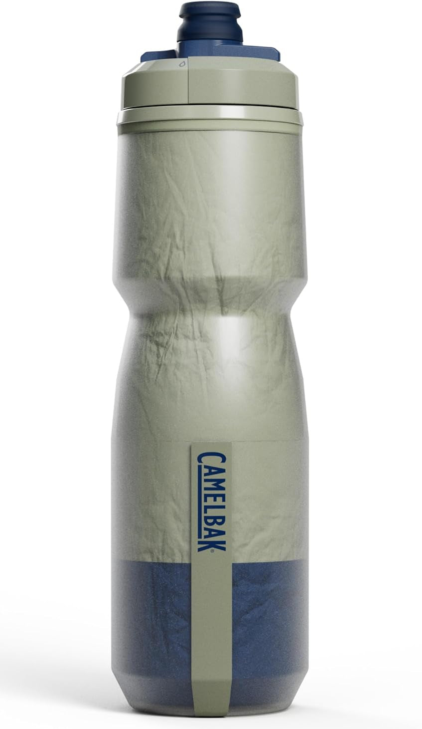 CamelBak Podium Chill water bottle in sage green with navy accents