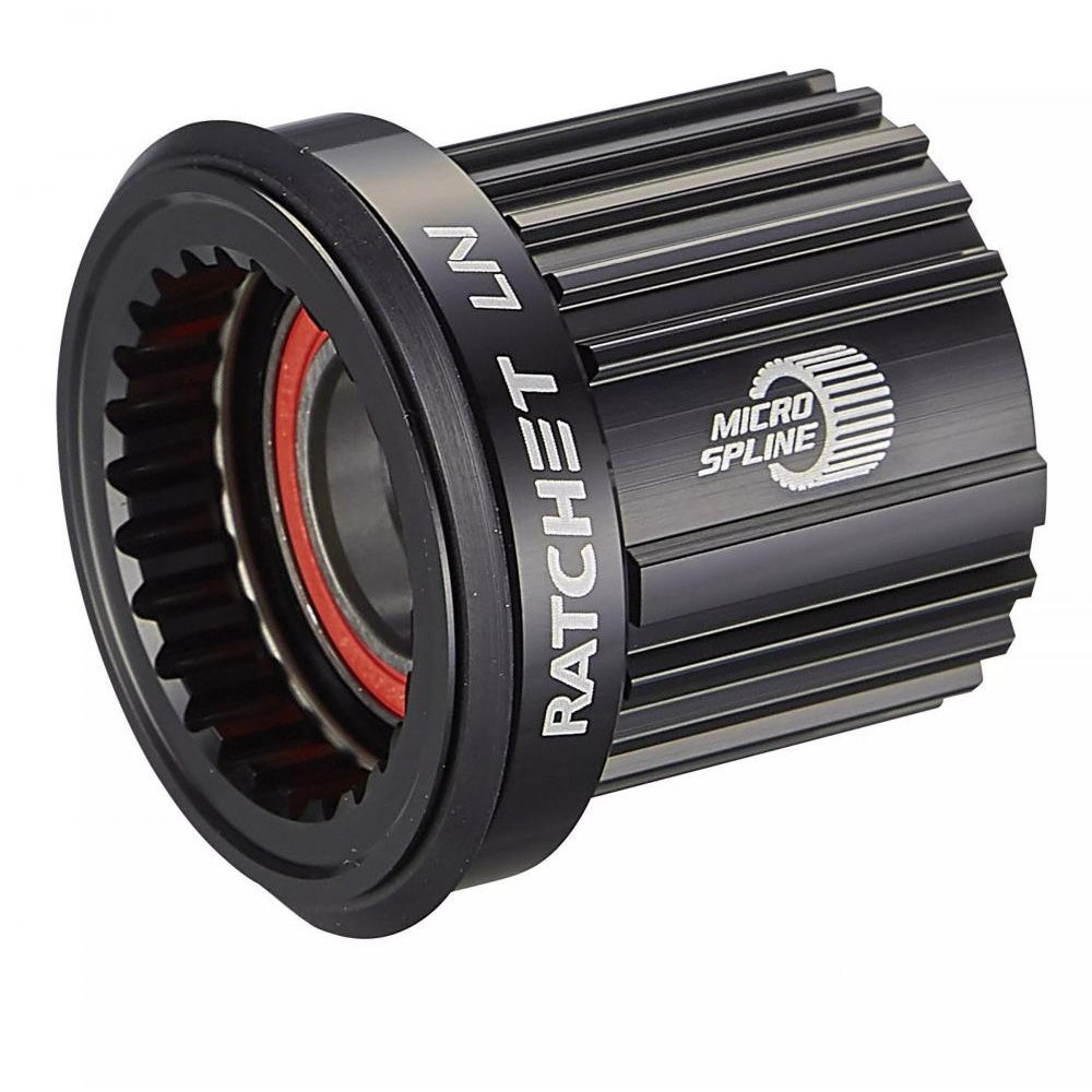 DT Swiss Ratchet LN black freehub body with Shimano Microspline compatibility