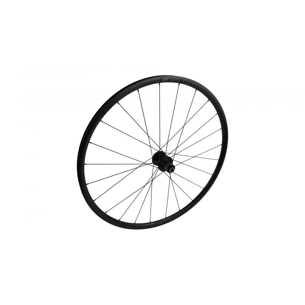Specialized DT-R470 700C rear bicycle wheel with black rim and centerlock disc brake hub