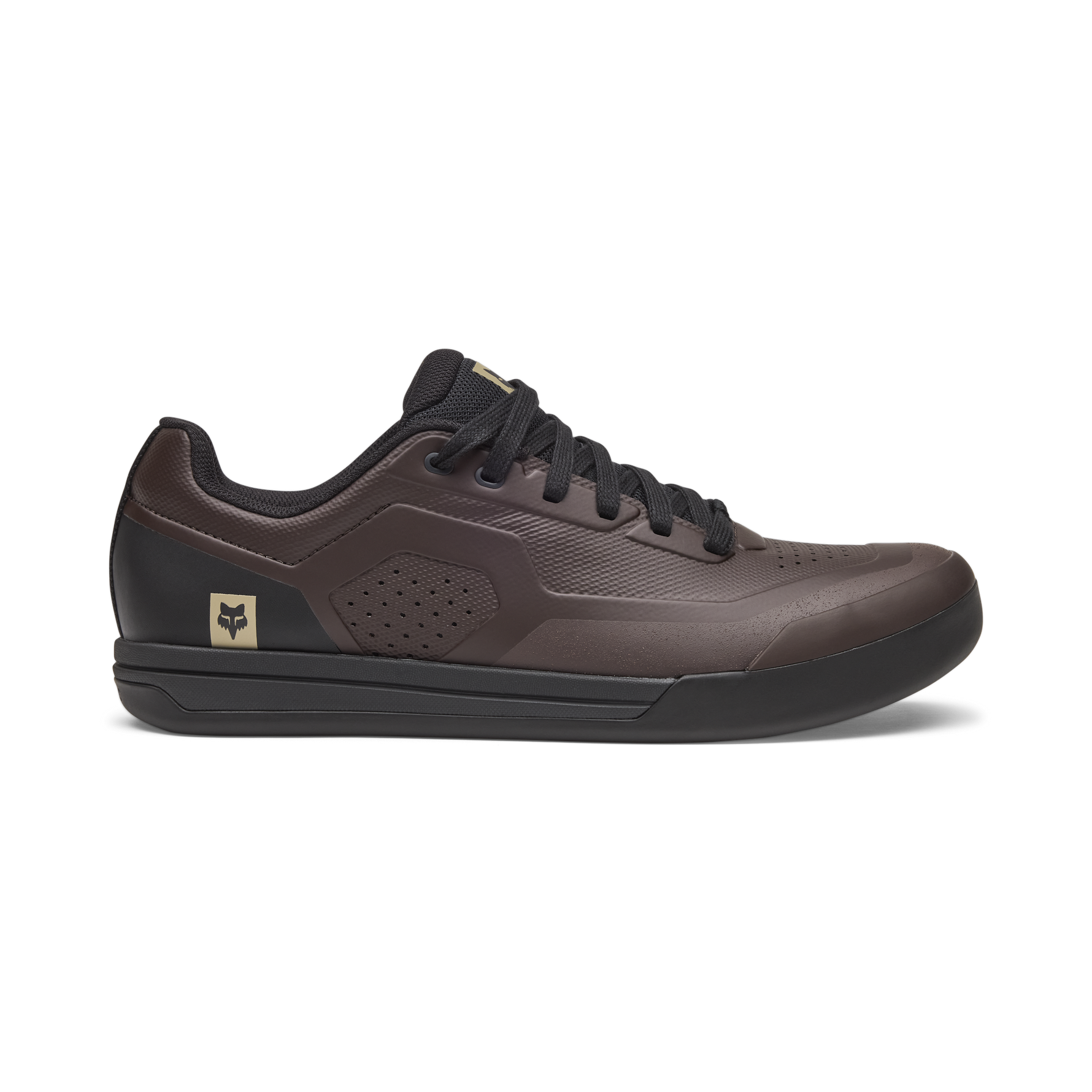 Fox Racing Union Flat MTB Shoes in mocha brown colorway with black accents